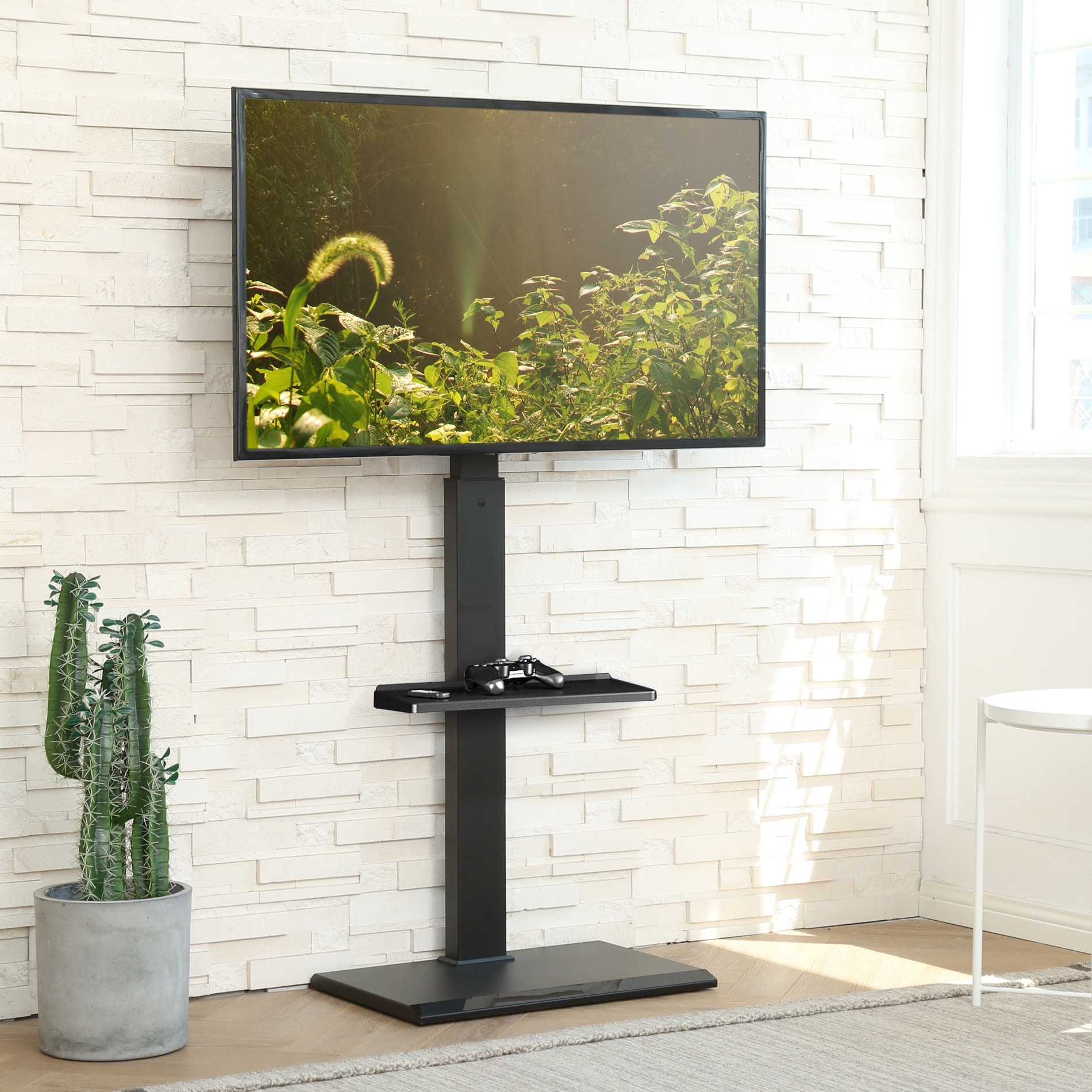 FITUEYES Floor TV Stand Height Adjustable Swivel Mount Up to 65 inches  Bed Bath  Beyond 32454143
