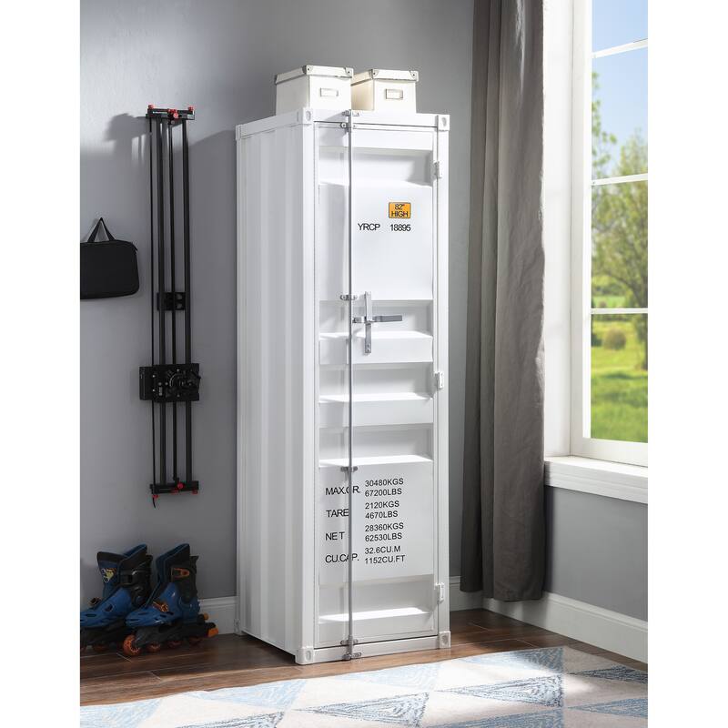 Cargo White Finish Wardrobe