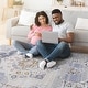 preview thumbnail 5 of 10, LOOM & LUXE Collection Cream/Beige/Medallion Non-Shedding Area Rug