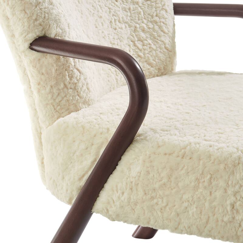 Arden Faux Shearling Accent Armchair
