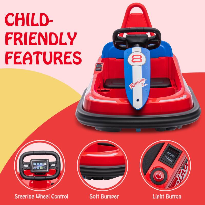 6V Electric Ride on Bumper Car for Kids & Toddlers