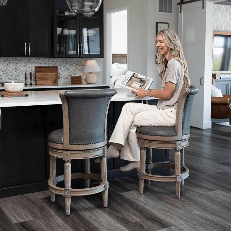 Maven Lane 26" Pullman Swivel Counter Height Kitchen Stool