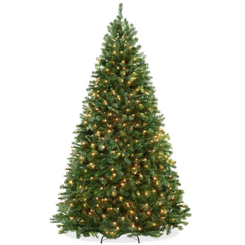 PreLit Realistic Green Spruce Artificial Christmas Tree Stand - 9 Foot