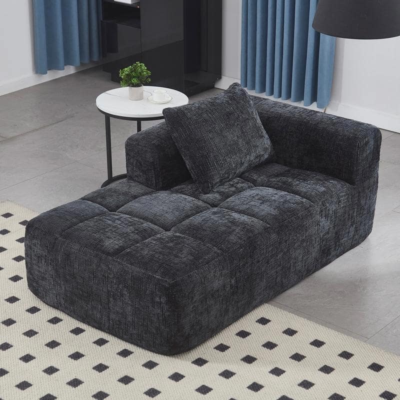 Chenille Loveseat Sofa, Minimalist Modular Sleeper for Living Room