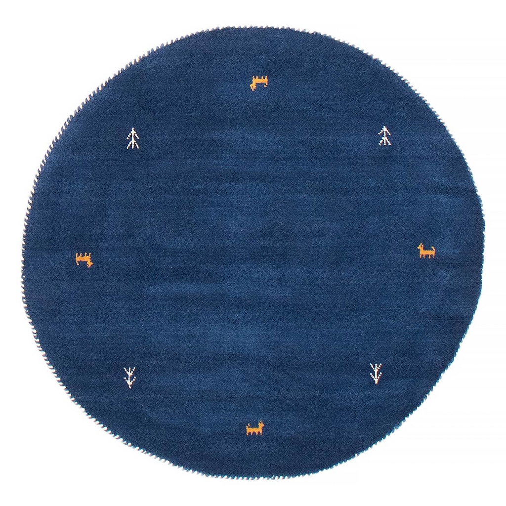 Kashkuli Gabbeh Navy Rug 3'10" x 3'10" - 3'10 x 3'10