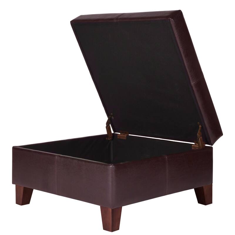 Copper Grove Rillieux Large Brown Storage Ottoman