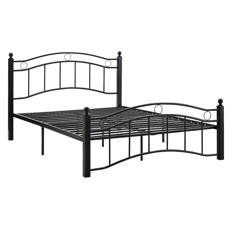 Sadie Brown and Black Metal Bed by iNSPIRE Q Classic