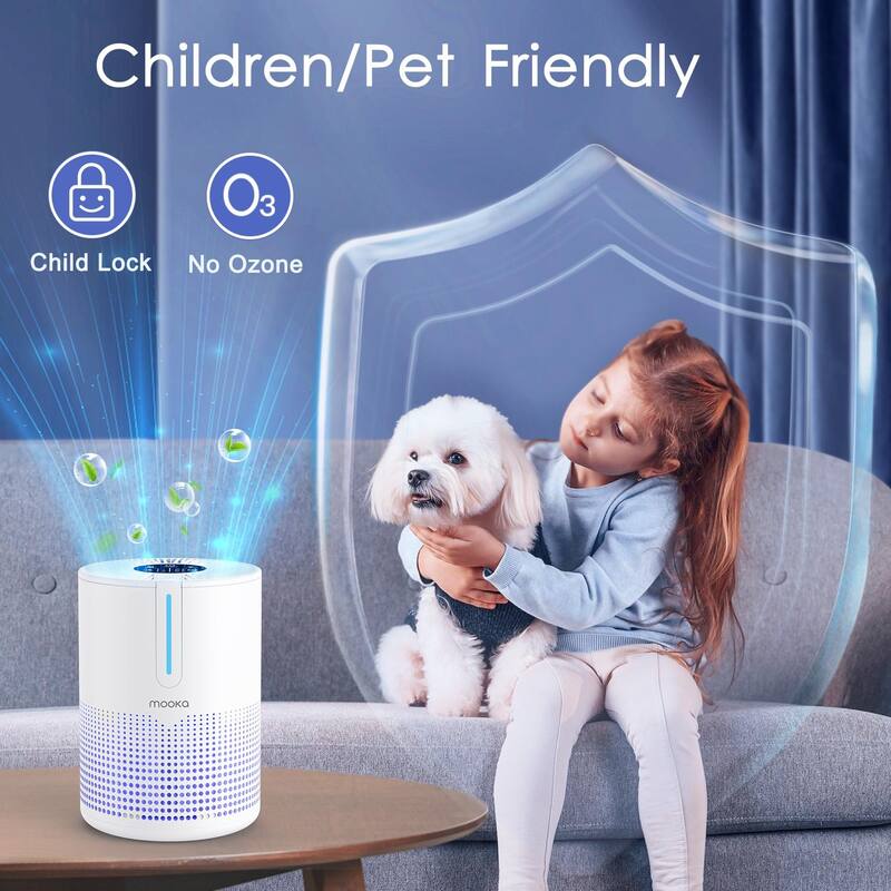 Portable H13 HEPA Air Purifier for Pets and Smoke