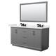 Option Dark Gray, Black Trim, White Quartz Top