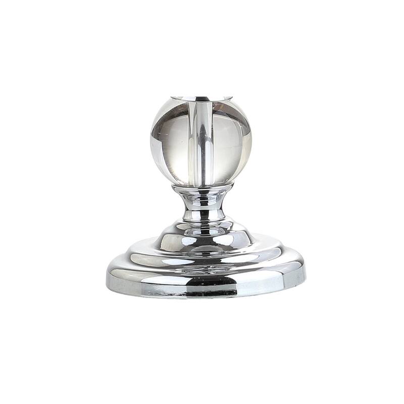 Brooklyn 33" Crystal/Metal LED Table Lamp, Clear/Chrome (Set of 2) by JONATHAN Y