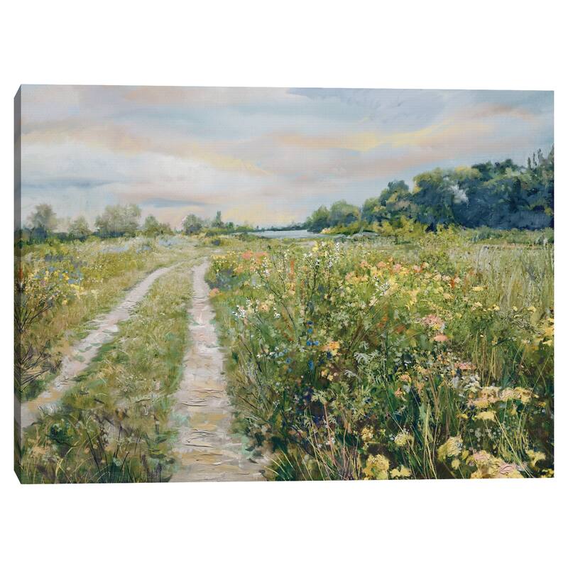 Meadow by the Lake by Studio Arts Canvas Art Print