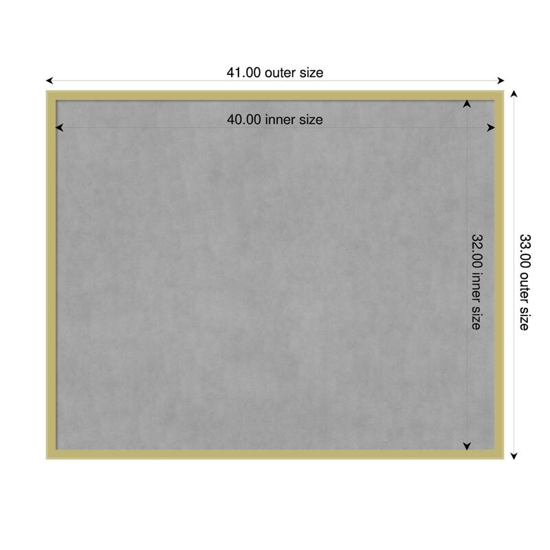 Amanti Art Incline Black Framed - 41 x 33 in - Incline Light Gold