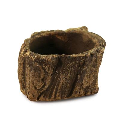 Ceramic Wood Plant Pot | Indoor Wood Planter Pot | Unique Log Planter Succulent Pot for Flowers and Small Plants