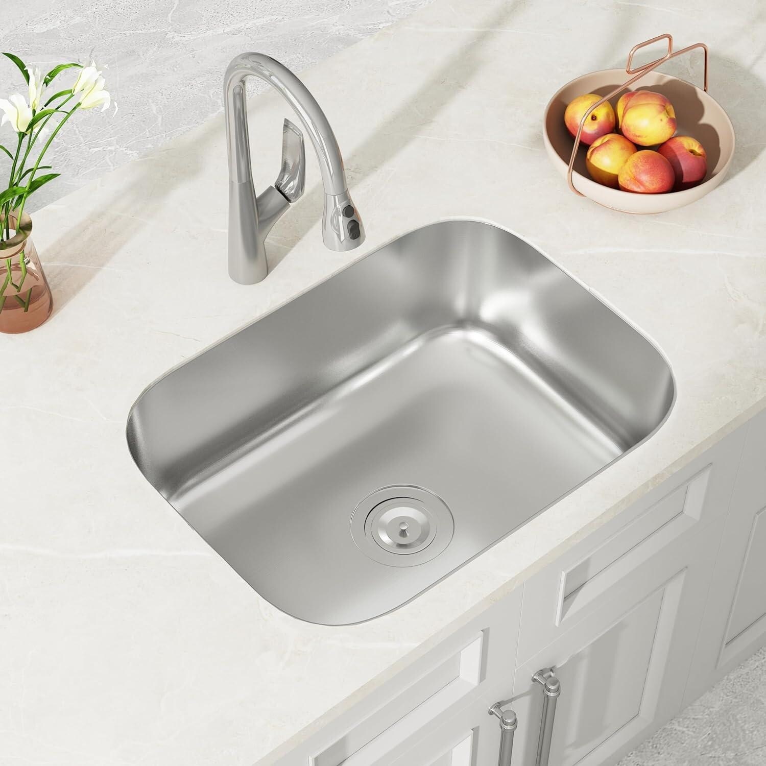 CB HOME 23'' Undermount Kitchen Sink, Stainless Steel Kitchen Sink