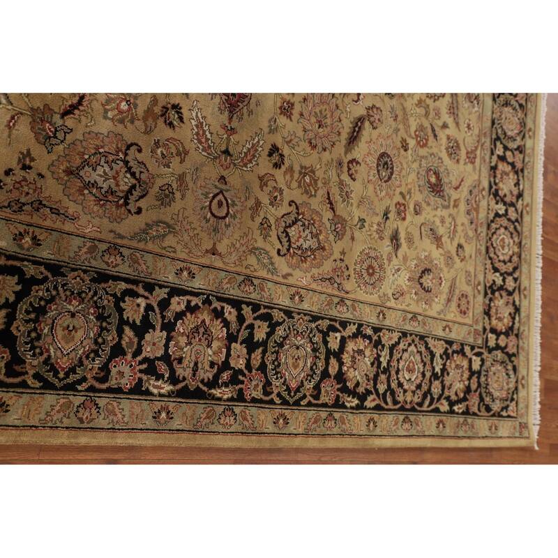 All-Over Floral Agra Oriental Area Rug Hand-Knotted Wool Carpet - 8'2"x 10'1"
