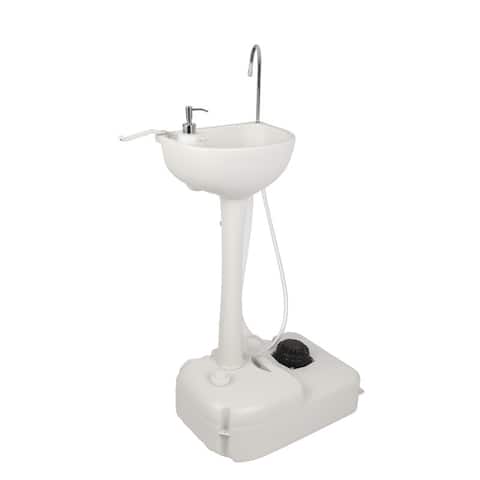 Portable Removable Outdoor Wash Basin White
