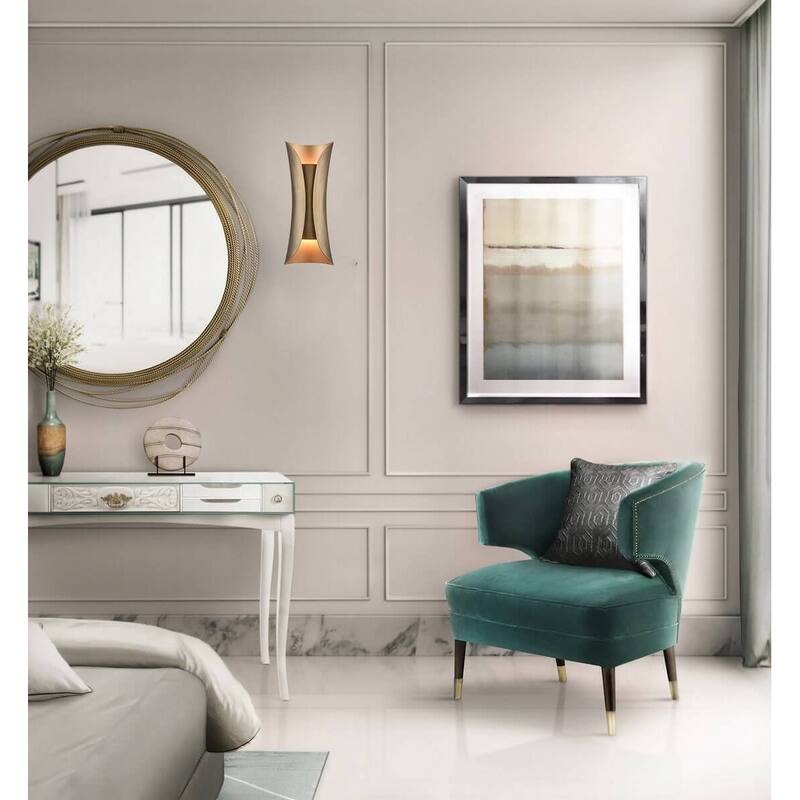 Massa Modern Wall Sconce 2-Light Natural Brass