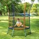 preview thumbnail 1 of 25, Mini Trampoline for Kids with Safety Enclosure Net and Foam Handles Orange