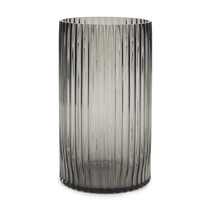 Dawn Amber Glass Vase (8") - Large - Black