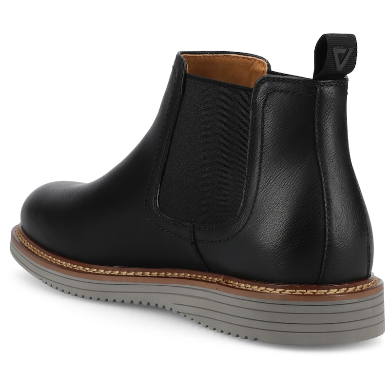 Vance Mens Salter Medium and Wide Width Plain Toe Casual Chelsea Boot