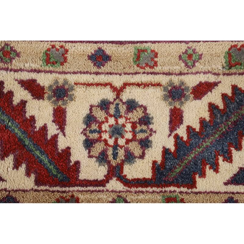 Gray Oushak Indian Area Rug Hand-Knotted Wool Carpet - 7'9"x 9'10"