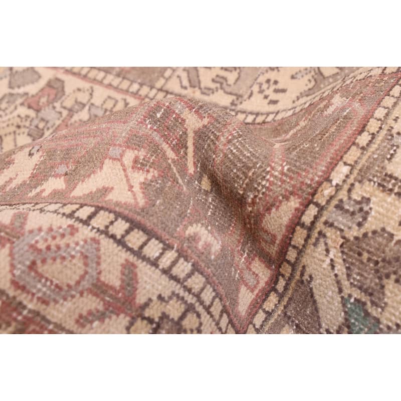 ECARPETGALLERY Hand-knotted Antalya Vintage Brown Wool Rug - 6'7 x 9'5