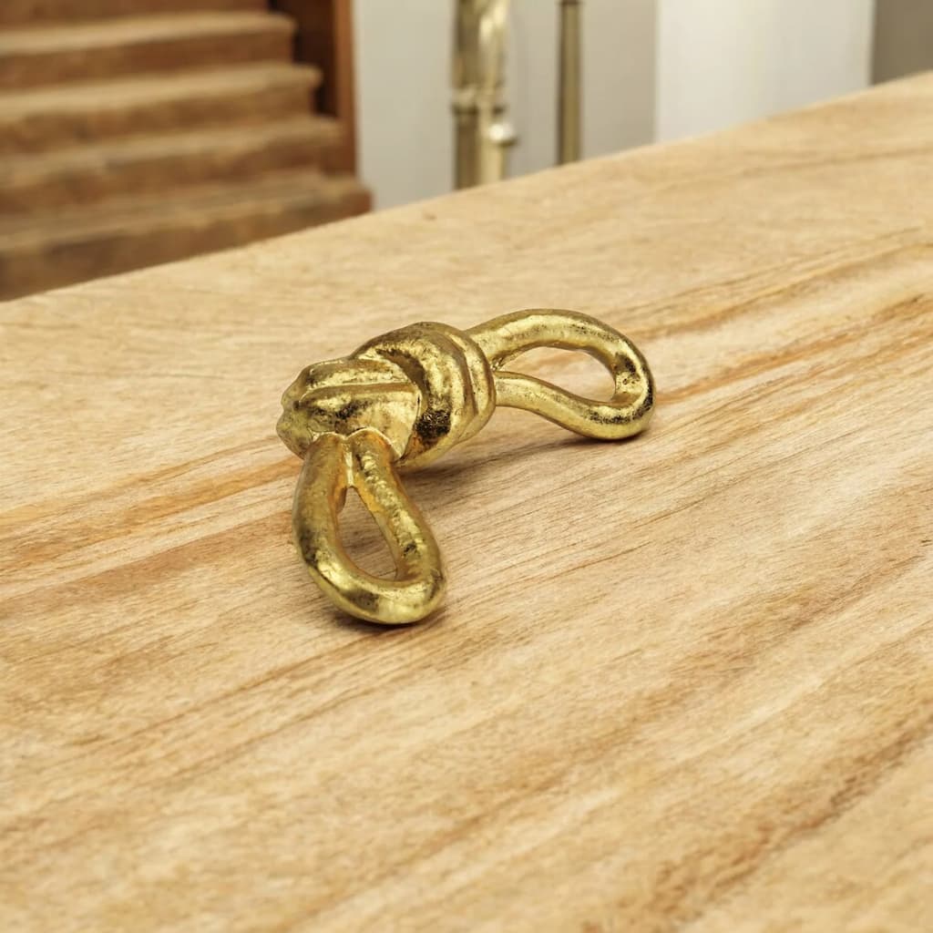 Handmade Knot Cast Iron Tabletop Decoration - 6" - Gold Finish