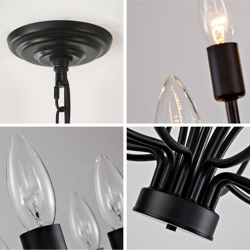 Industrial Chandelier Rustic Vintage 33-Lights Candle Style Light Fixture Large Retro