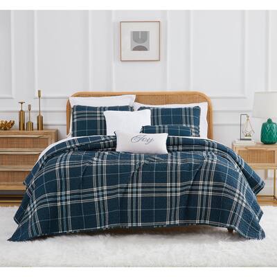 Vilano Plaid Quilt Bedding Set