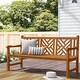 preview thumbnail 3 of 7, Chic Teak Chippendale Outdoor Teak Wood Patio & Garden Triple Bench