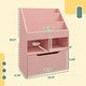 preview thumbnail 18 of 23, Kids Bookcase with Storage Drawer and Organizer Shelf