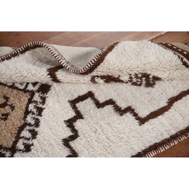 Natural Dye Tribal Anatolian Runner Rug Handmade Wool Carpet - 3'5"x 12'2"