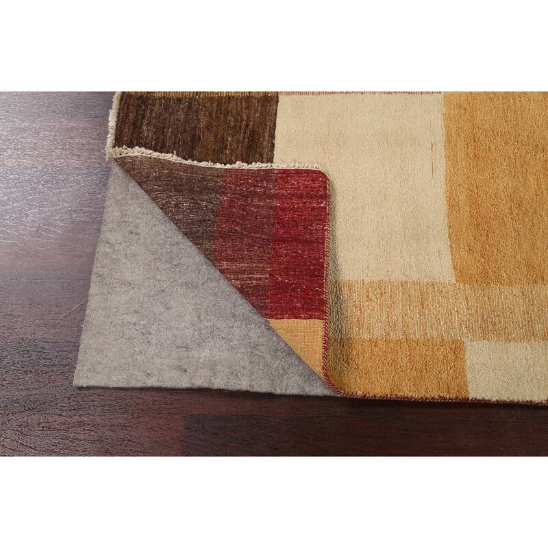 Modern Gabbeh Kashkoli Oriental Long Wool Runner Rug Hand-knotted - 2'7" x 16'2"