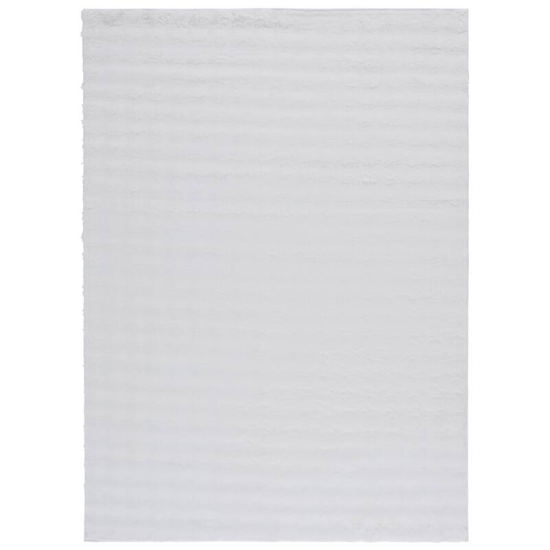 SAFAVIEH Faux Rabbit Bubble Ondine Machine Washable & Slip Resistant Shag Rug - 6' x 9' - Ivory