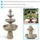 preview thumbnail 3 of 13, Sunnydaze 3-Tier Outdoor Garden Patio Water Fountain - Traditional - 48-Inch - 48"
