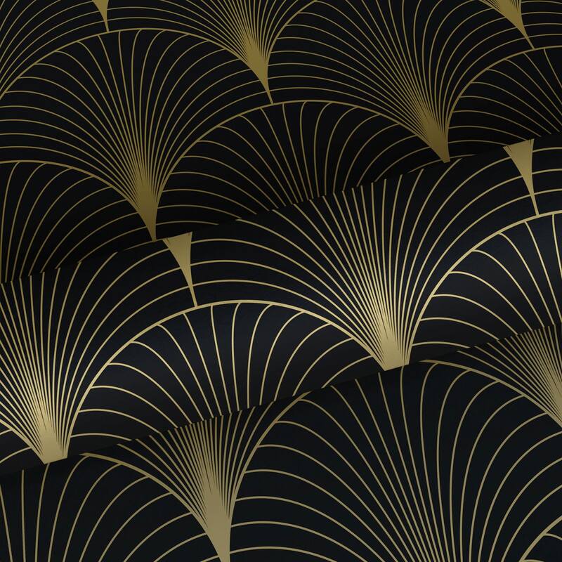 ESTA Home Lempicka Black Art Deco Motif Wallpaper
