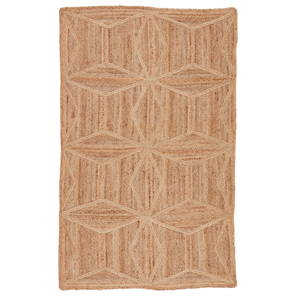 Bancroft Beige Natural Jute Geometric Area Rug