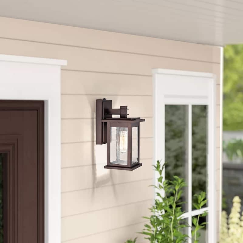 Dusk to Dawn Sensor Porch 1-Light Exteriors Wall Mount - 12.25*6*7.25
