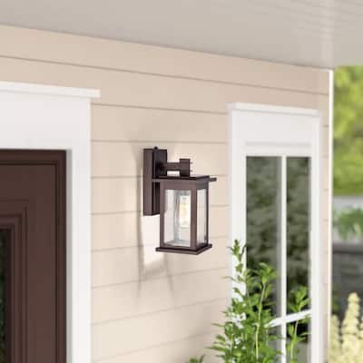 Dusk to Dawn Sensor Porch 1-Light Exteriors Wall Mount - 12.25*6*7.25