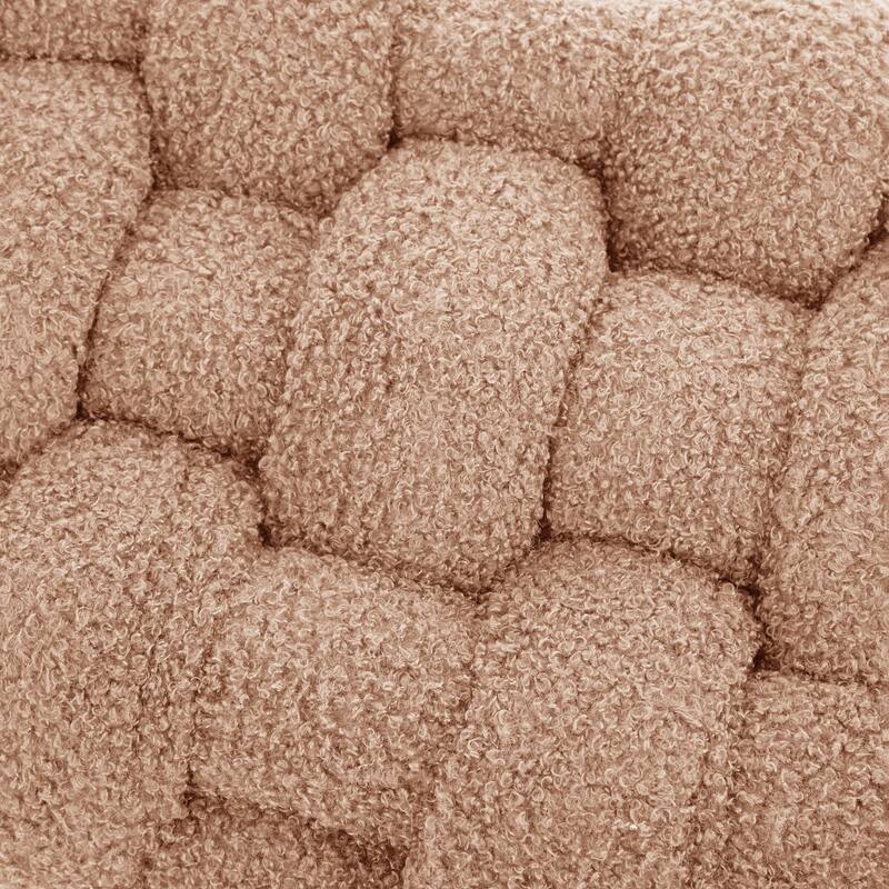 Christopher Knight Home - Teddy Braided Upholstered Bench with Black Metal Legs End-of-Bed Seating