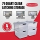 preview thumbnail 61 of 76, Rubbermaid Cleverstore 30 Quart Plastic Storage Tote Container with Lid (6 Pack)