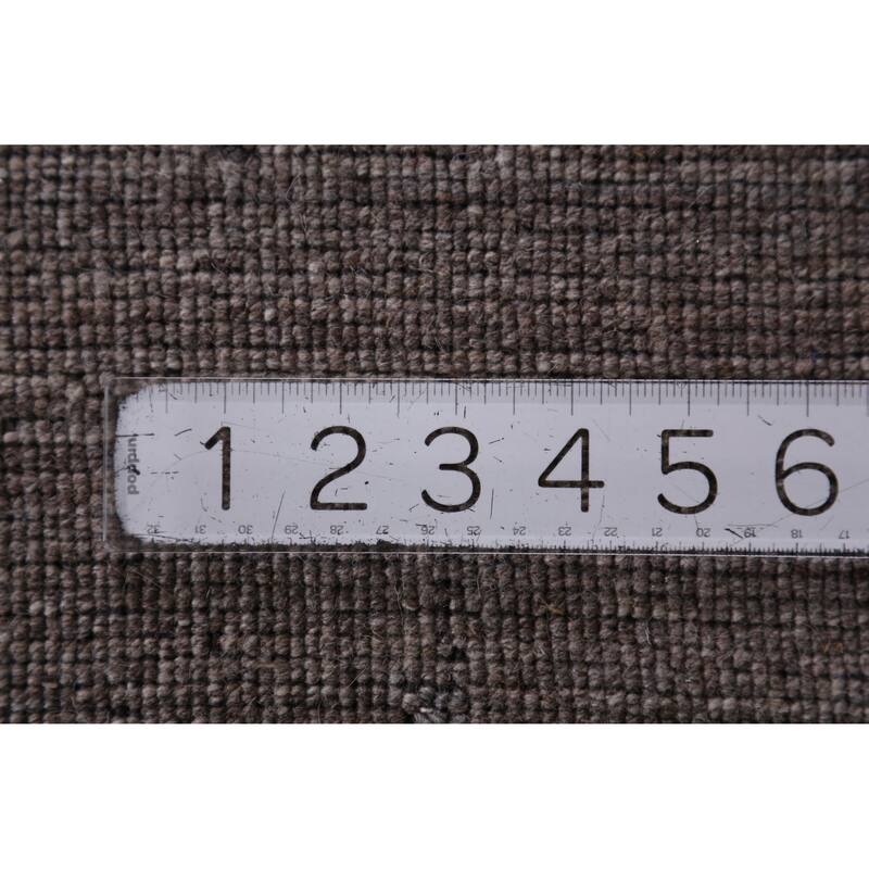 Hand Knotted Oriental 100% Wool Carpet Tribal Tribal Greys & Charcoal Gabbeh Area Rug - 9' 9'' X 8' 0''