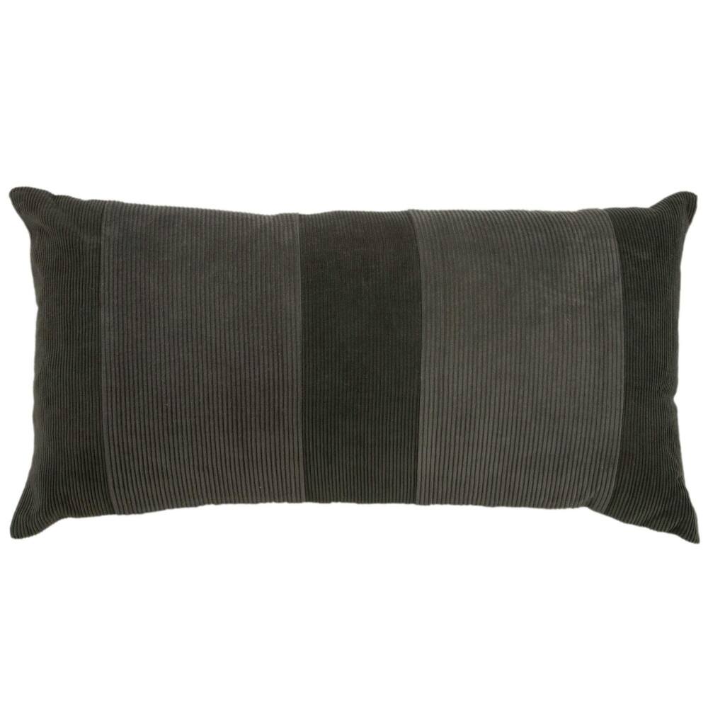 Rizzy Home Solid Color Cotton Velvet Modern Throw Pillow