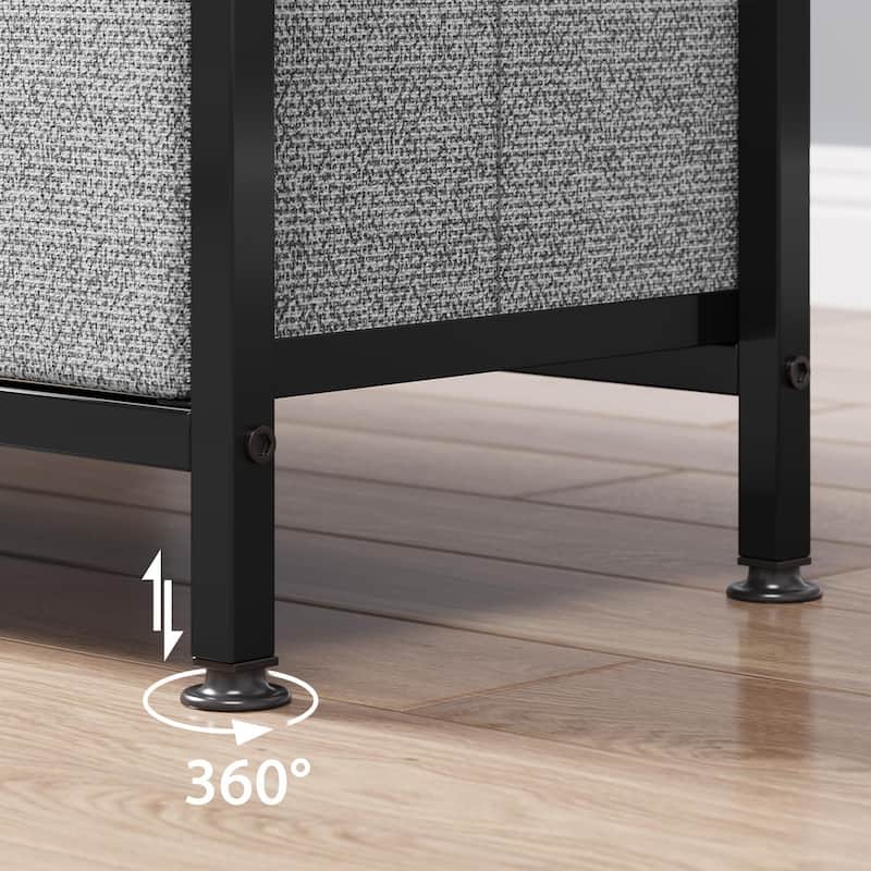 TV Stand with 3 Fabric Drawers, TV Cabinet for 55 Inch TV