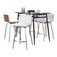 Option White Faux Leather/Black Metal/Black Wood