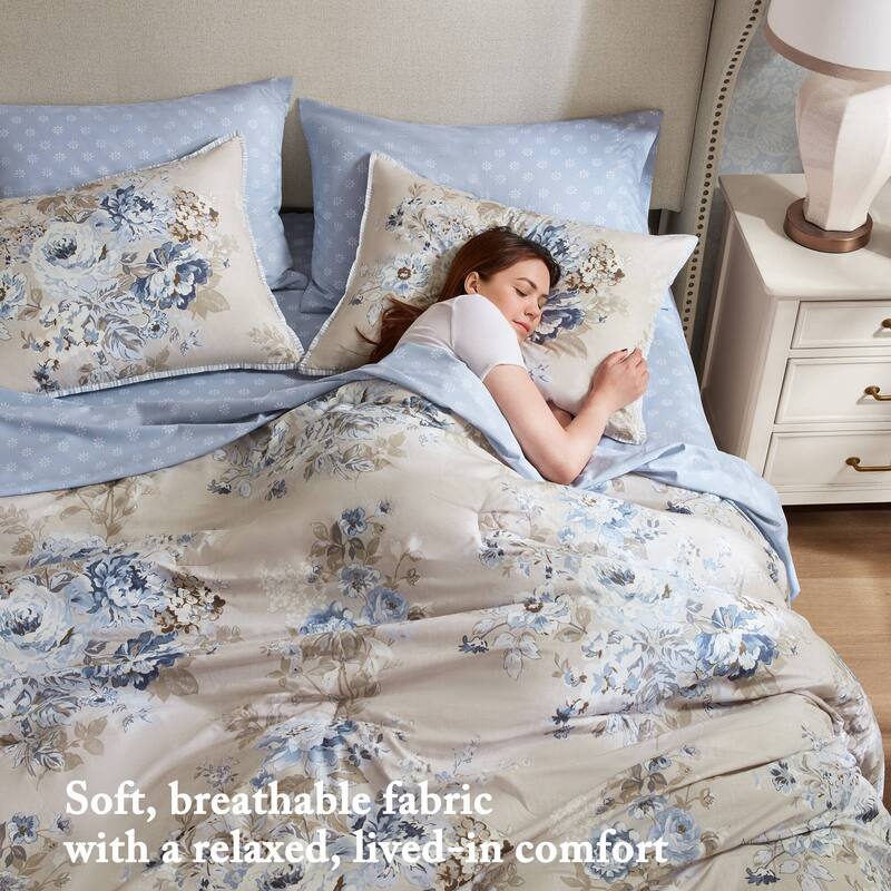 Madison Park Essentials Heather Vintage-inspired Collection floral print Comforter Set