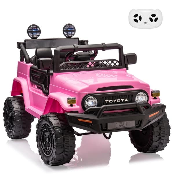 slide 2 of 31, 12V Battery Powered Electric Car,Licensed Toyota 12V Ride-On Truck for Kids with Remote Control Pink