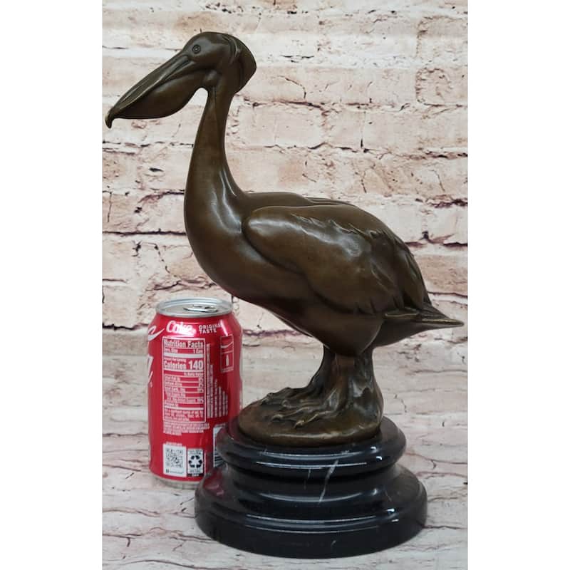 Hand Made Original Artwork By Milo Stork Bird Real Bronze Sculpture Figurine