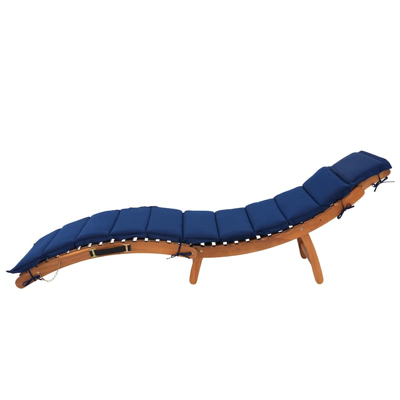 Patio Folding Chaise Lounge Set with Side Table