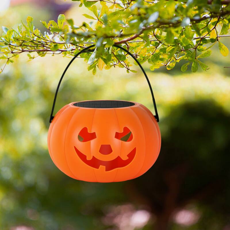 Solar Pumpkin Lantern for Halloween Party Decor